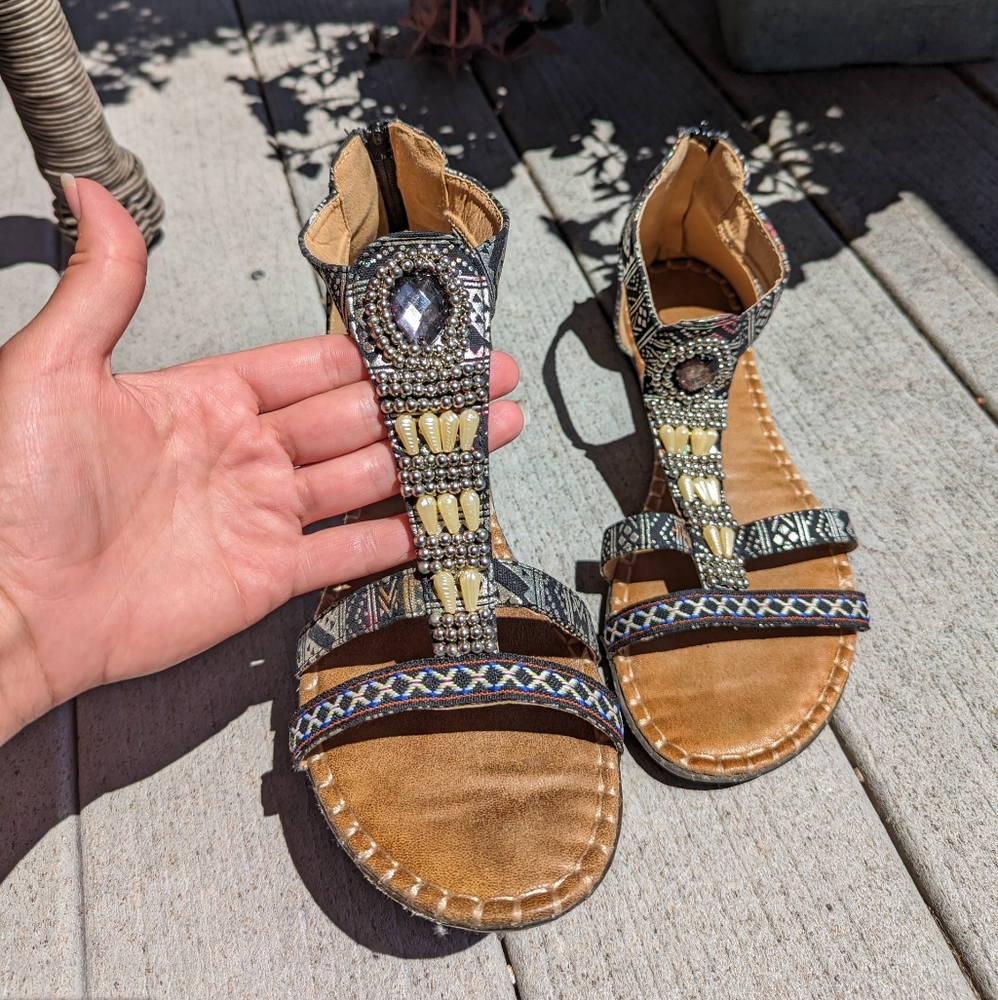 Boho Beaded Sandals